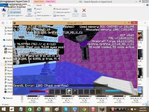 minecraft error 1283 stack overflow plz halp