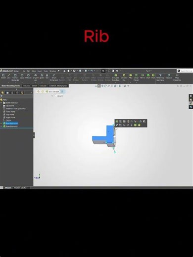 How to Use Rib in SolidWorks (Super Easy Tutorial) #solidwork #solidworkstutorial #3dmodel