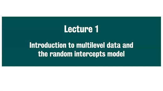 多层次建模 Research Methods for Multilevel Data