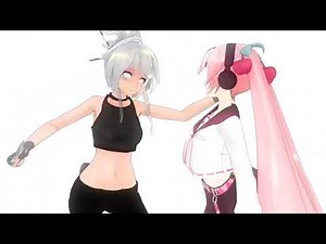 MMD BELLY PUNCH | The Battle Of Two Beautiful Girls