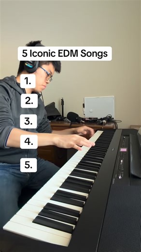 LevelUpPiano on Instagram: "5 iconic EDM songs on piano 🎹⚡️Which one’s your favorite? #pianocovers #edm #musicreels"