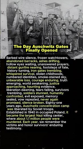 The Day Auschwitz Gates Finally Opened 😭💔