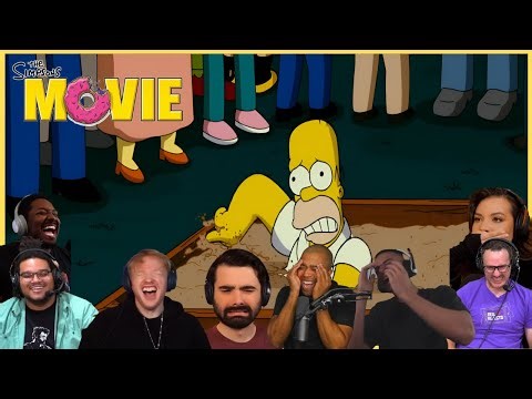TOP “Sinkhole Escape” Reaction!! | The Simpsons Movie 2007 Movie Reaction!!