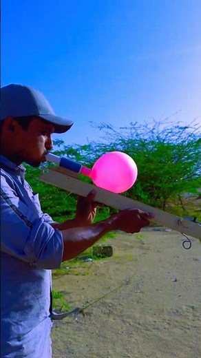 DIY Toy Spirit Level Slingshot | Balloon-Powered Pencil Launcher #DIY #SpiritLevel #Slingshot #short
