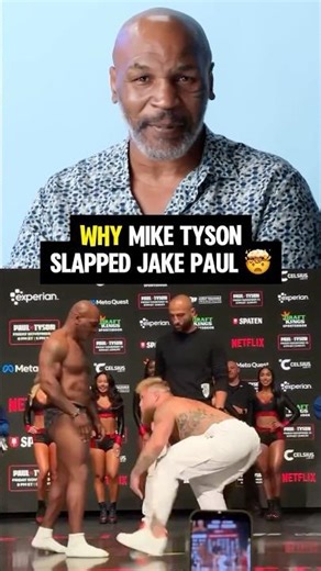 Well now we know why Jake Paul took a smack from Iron Mike Tyson 😅 #boxing