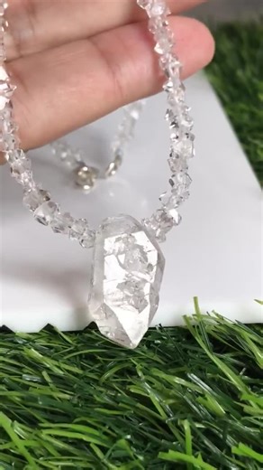 Herkimer Diamond Necklace – Raw Herkimer Diamond Quartz Crystal Gemstone Jewelry - Etsy