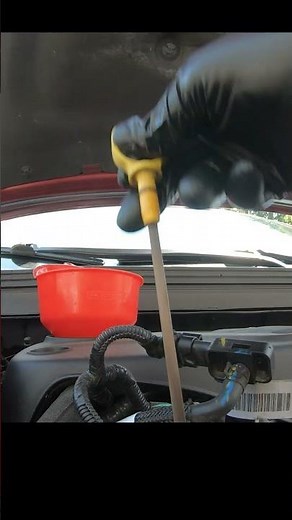 How to check dipstick oil level