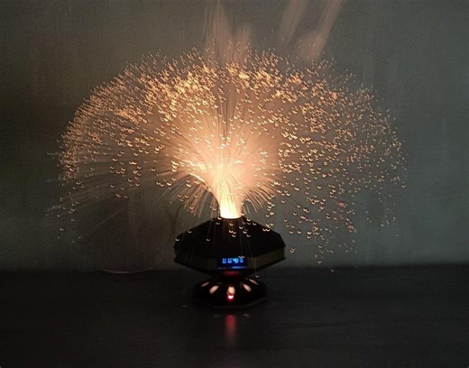 Vintage Victoria Fiber Optic Lamp With Rotating Light & Clock - Etsy