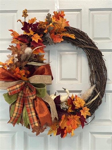 Autumn Harvest Grapevine Wreath - Etsy