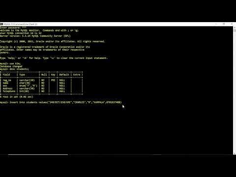 lecture6 HOW TO INSERT DATA IN A TABLE (MYSQL DATABASE)