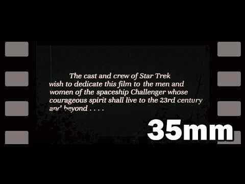 35mm film STAR TREK IV: THE VOYAGE HOME (1986) Grindhouse "Challenger Dedication/ Main Title"