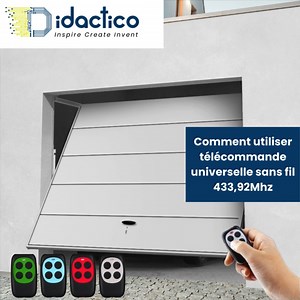 5 comments | Vous voulez savoir comment utiliser une télécommande universelle sans fil de 433,92 MHz ? Ne vous inquiétez pas, nous avons toutes les réponses !   Pour plus d'infos n'hésitez pas de nous contacter sur : Site web: https://didactico.tn/  GSM: +216 99 707 685  E-mails : contact@didactico.tn  Adresse: Route el ain km 0.5 , Sfax, Tunisie #télécommande #astuces #technologie | Didactico | Facebook