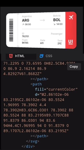 Ticket animation in HTML,CSS🧑🏻‍💻😎