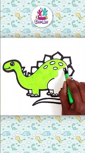🦖✏️ How to Draw a Dinosaur Step by Step #shorts #howtodraw #easydrawing #trending #foryou