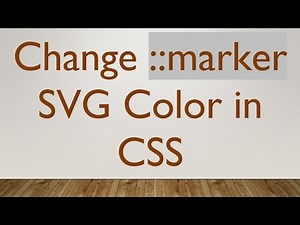Change ::marker SVG Color in CSS