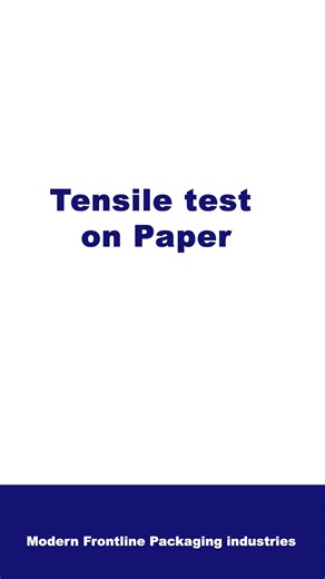 Tensile test on paper ok