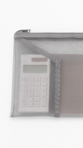 Discover our pen pouch obsession: the MUJI Nylon Mesh Pouch with Pocket Ideal for conveniently keeping all your office and school supplies in one place, whether it's for at home or on the go. #MUJI #MUJIUSA | MUJI USA