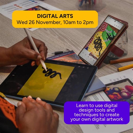 Free Digital Workshops are coming to Wik Mungkan Indigenous Knowledge Centre!🚀 Join us for exciting digital workshops that are fun, hands-on, and open to all skill levels. 🎨Digital Arts – Wednesday 26 November, 10am to 2pm 🎥Pocket Cinema – Thursday 27 November, 10am to 2pm 👨🏾‍👩🏽‍👧🏿 Who’s Your Mob? – Friday 28 November, 10am to 2pm 📅 Book now through the Digital and You app www.digitalandyou.com.au/app Or contact the IKC on 4060-6833 #digitalandyou #freeworkshops @StateLibraryQld @IKCQL