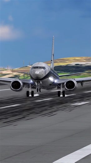 Flying into Newquay (EGHQ) | X-Plane 12 | B738-800 ZiboMod #shorts