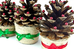 Christmas crafts - how to make pine cone trees - Netmums