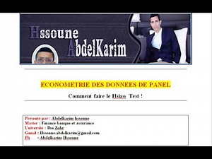 4.Hsiao test : calculer les statistique de fisher F1 F2 F3 (Une nouvelle technique plus facile)