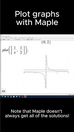 Plot graphs and solve equations with Maple #maple #maths #plot #plotcommand #mathematics