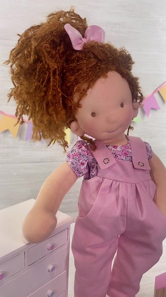 Loving these dungarees! #ragdoll #handmade #waldorfdoll #sewing #fyp