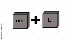 animated video forms the CTRL key and L key Stock Video