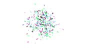 Explosion of colorful confetti. Festive explosion of confetti falling...