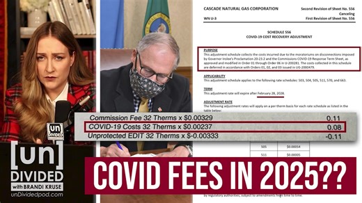 Cascade Natural Gas is charging energy customers a COVID-19 fee UNTIL 2028 because Governor Jay Inslee let people not pay their bills during the pandemic. | Brandi Kruse