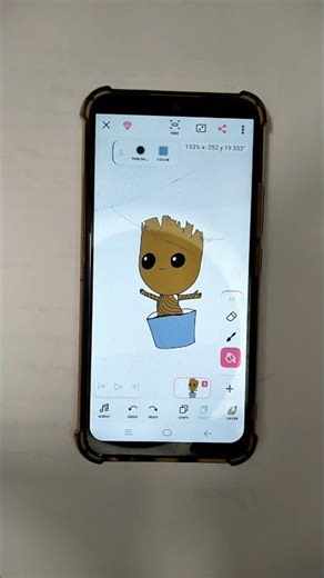 Baby Groot Drawing: Phone Art Challenge