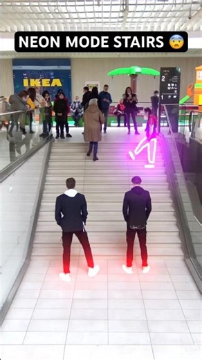 GENTLEMEN DANCE 😨 NEON MODE SHUFFLE IN STAIRS 😎⭐️