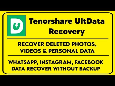 Tenorshare UltData Recovery App | How to Recover Deleted Photos, Videos, Audio, Docs, Whatsapp Data