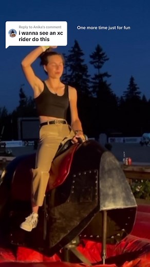 Replying to @Anika retired eventer-showjumper-mechanical bull rider?#countrylife #horses #showjumper #eventer #mechanicalbull #countrygirl