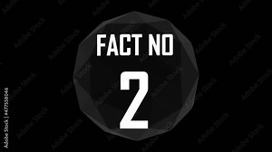 Fact no 1 to 10. Fact numbers 1 to 10 collection with a black background and white text