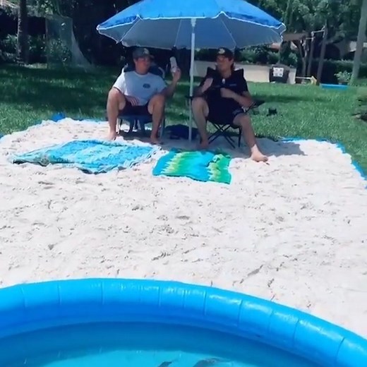 392K views · 156 reactions | These guys built a beach in their backyard. | cheddar news | Facebook