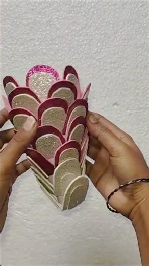 Diy beautiful flower vase craft ideas/#youtubeshorts