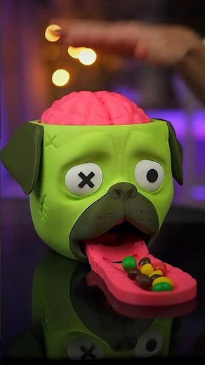 BRAINS & CANDY?! 🍬🧟 Meet the Candy Creeper Pug – The Wildest Halloween Dispenser Ever! #doglove