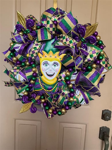 Mardi Gras Festive Fun Wreath - Etsy