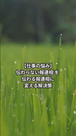 【仕事の悩み】伝わらない報連相 を 伝わる報連相に変える解決策 #仕事の悩み#コミュニケーション#人間関係