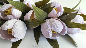 4K views · 123 reactions | Idea How To Make Corrugated Paper Crocus Flowers | Alesya Gor Diy | Facebook