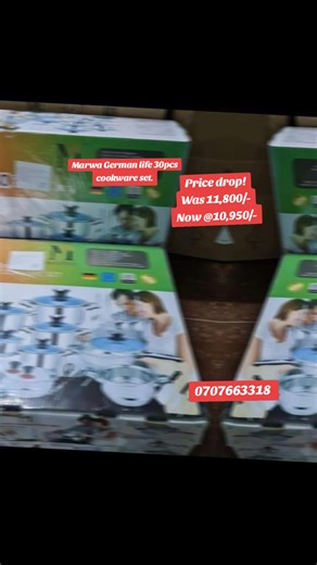 🍳 Marwa German Life Cookware Set – 30pcs Stainless Steel 🍳 Upgrade your kitchen with the premium Marwa German Life 30-Piece Cookware Set, crafted from high-quality stainless steel for durability, performance, and elegant style. Perfect for everyday cooking and special meals. ✨ Key Features: ✔ Complete 30-piece cookware set ✔ High-quality stainless steel construction ✔ Even heat distribution for efficient cooking ✔ Durable, rust-resistant, and easy to clean ✔ Suitable for gas, electric & other 