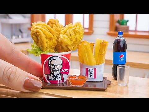 DIY 🍳 How To Make Amazing Miniature KFC Fried Chicken 🍗 In Miniature Kitchen ! ASMR Cooking