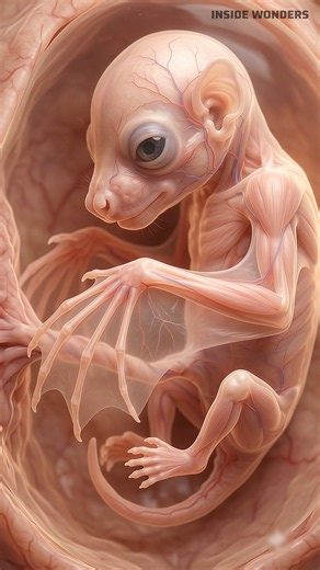 How Does a Baby Bat Develop Inside Its Mother? 🦇🤯 | Inside Wonders #usa #BatFacts #AnimalScienceb
