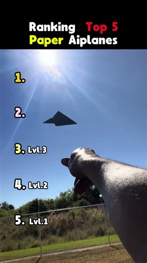 Ranking Top 5 Paper Airplanes 🔥 #rankingvidoe #usa