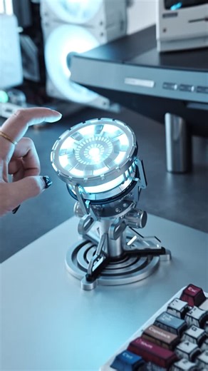 GOUSSVE TECH on Instagram: "Tony’s first arc reactor built in a cave — now on my desk. #DIY #Tech #IronMan #Creative #Geek"