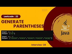 Generate Parentheses - Backtrack - Leetcode 22