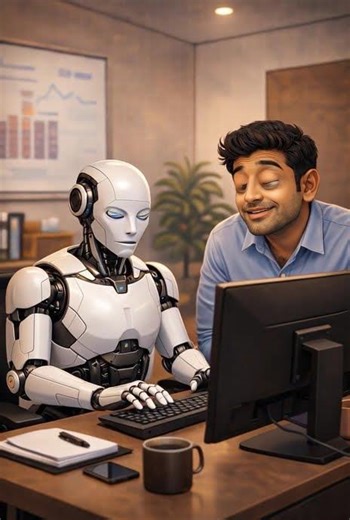 AI Already Joined Office? Funny AI Robot Office Meme | Tamil Meme Video #bharathiai #memes #aihumor