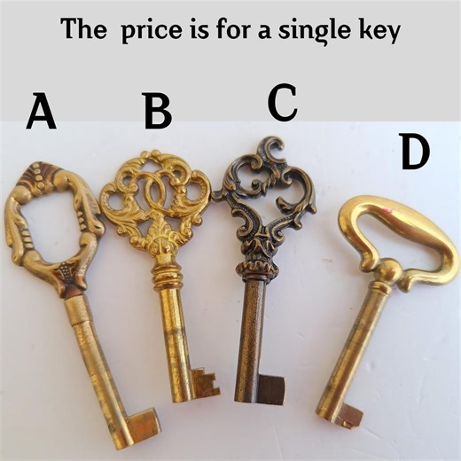 Vintage Italian Collectible Skeleton Folding Key, Ornate, Fancy, Authentic Brass Furniture Key Vintage Armor Furniture Cabinet Drawer Key - Etsy