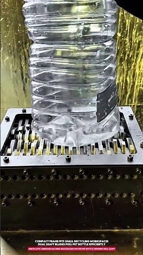 mini plastic shredder machine 450x320x380 mm for pet bottle crushing dual shaft